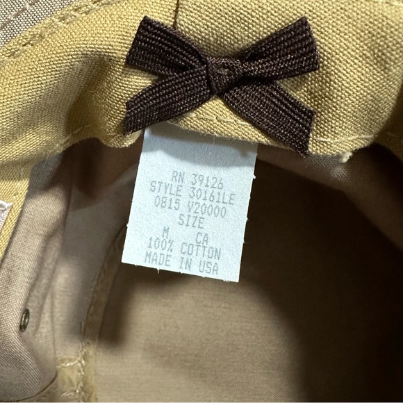 C.C Filson Co. Seattle Tin Cloth Packer Hat Vintage Waxed Canvas Leather Tan MED - Picture 7 of 7